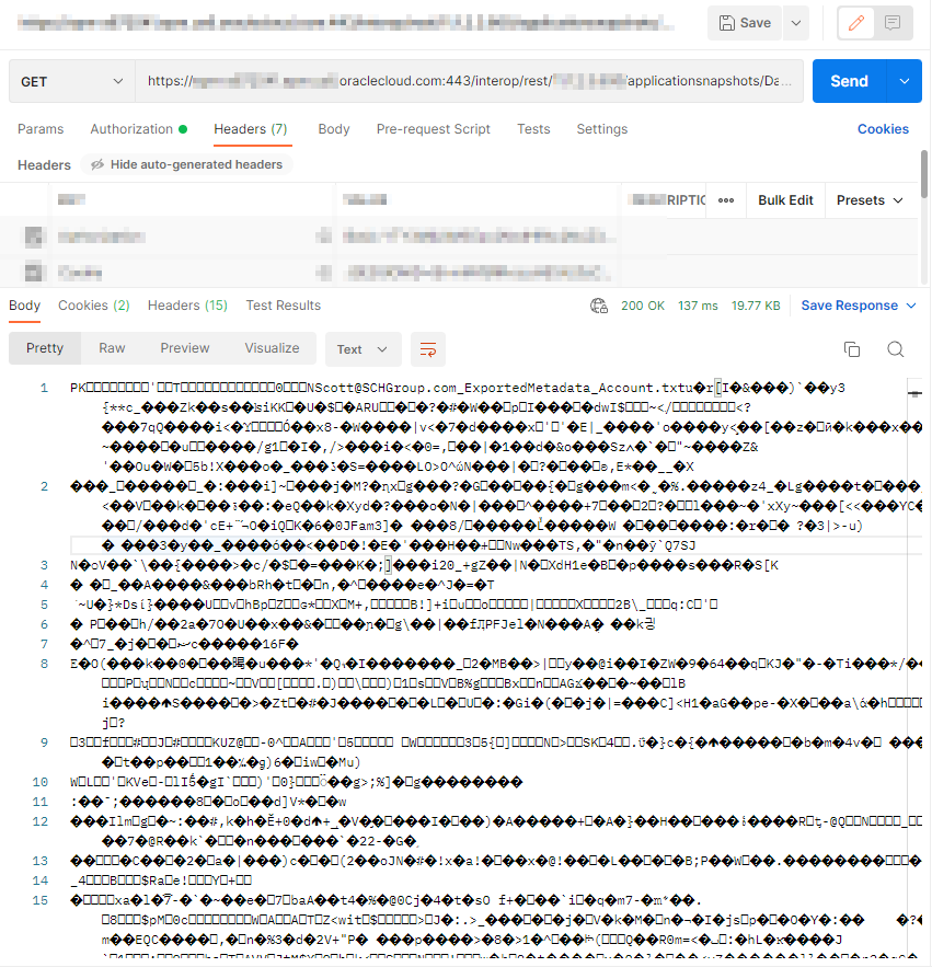 Download metadata zip file using Downloads API Rest Endpoint — Cloud