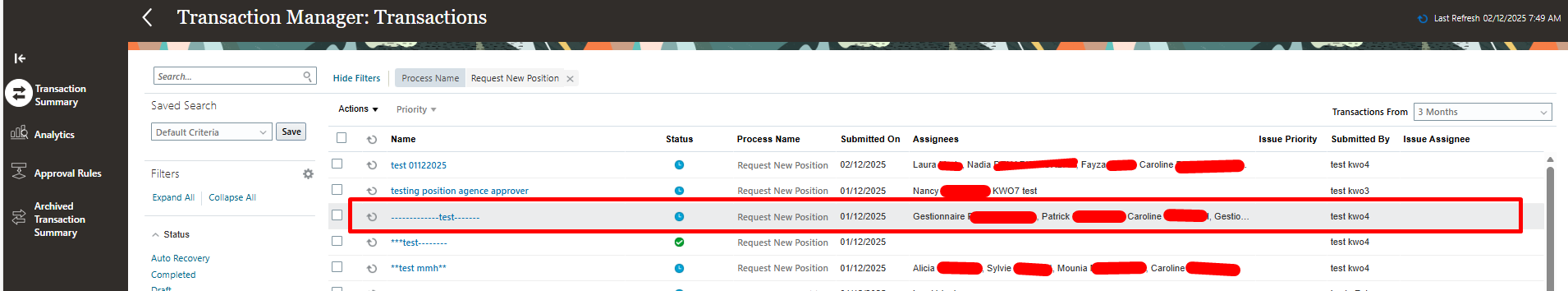 Unable to view approval transaction in transaction summary — Cloud ...