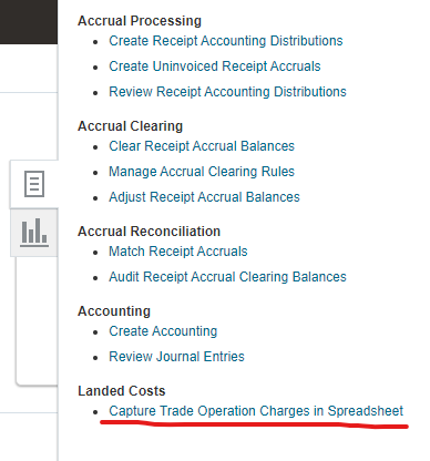 Receipt Accounting custom role - hide the task "Capture Trade Operation ...