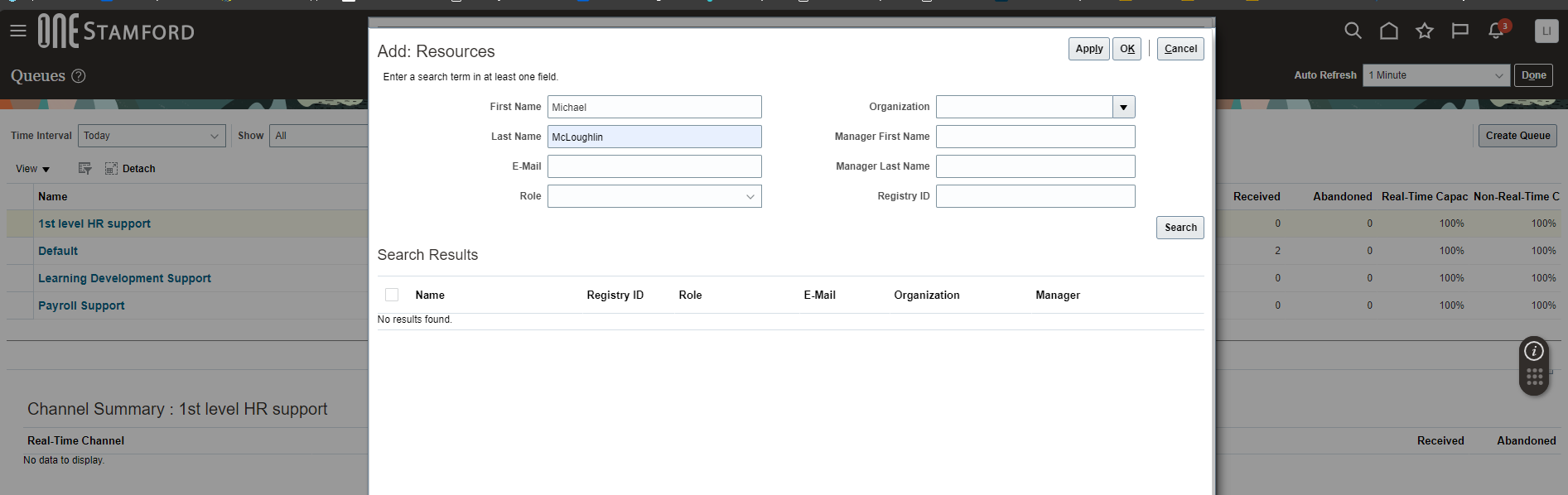 Can't add resources to Help Desk Queue — Cloud Customer Connect