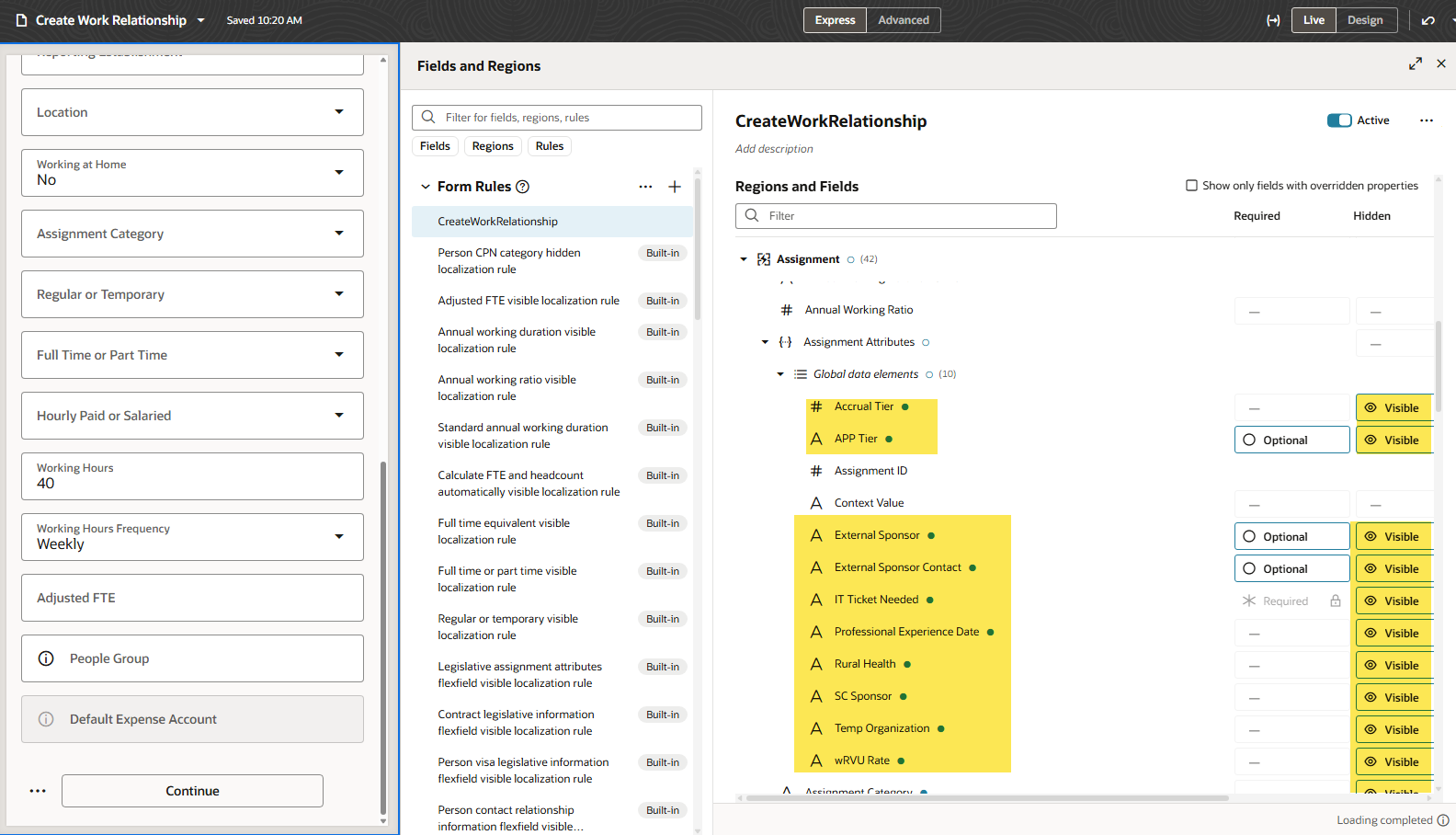 Visual Builder Studio - configured custom DFF to show but their not ...