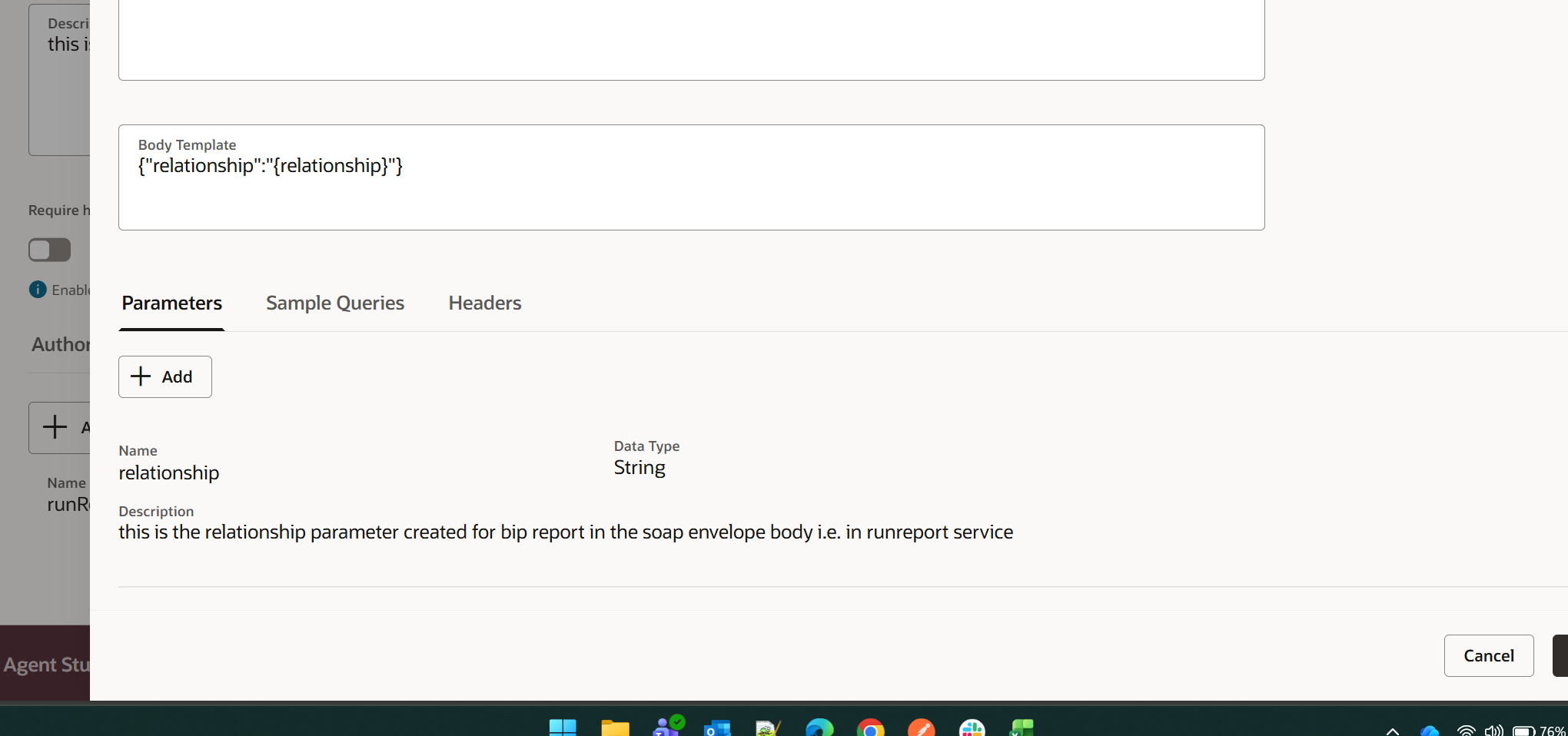 External REST tool parameter not displayed in the agent workflow ...