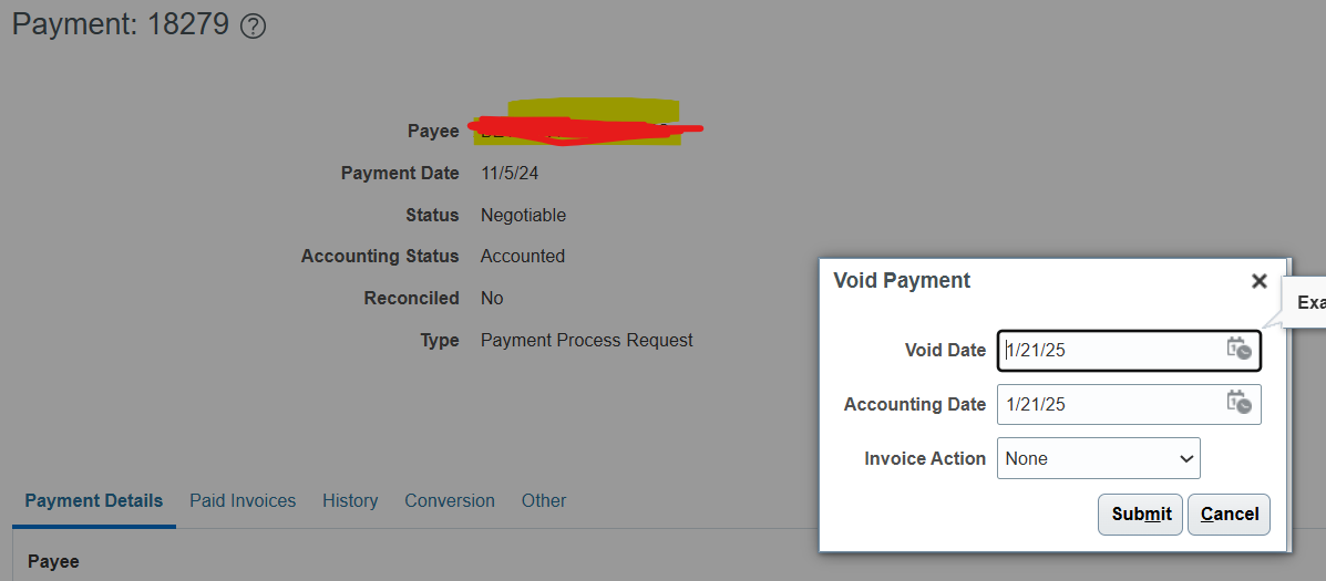 Void payment - Need to create Text option for Description — Cloud ...