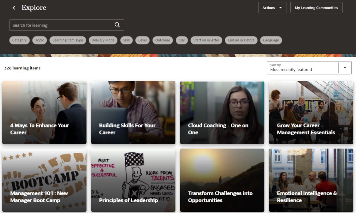 Steps to enable the New Learner Experience — Cloud Customer Connect