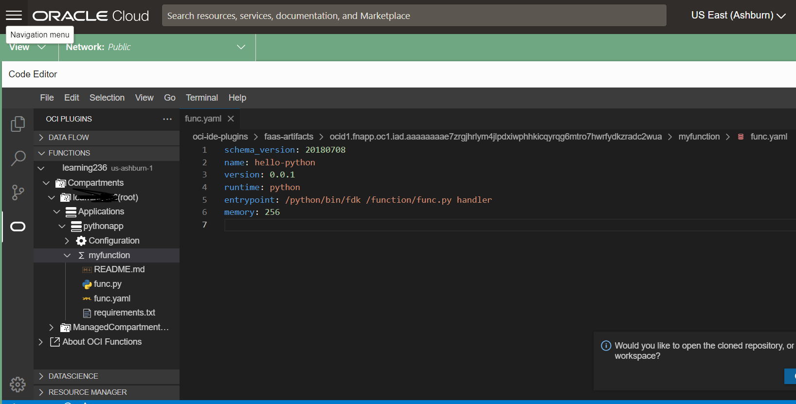 Unable to deploy function created with code editor — Cloud Customer Connect