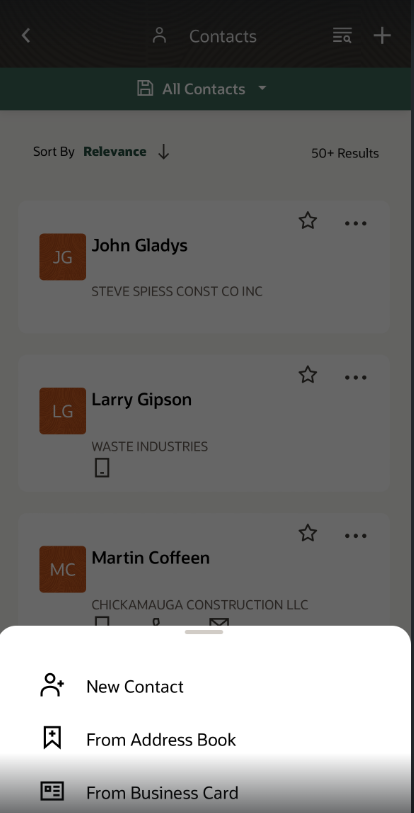 Is there a way to edit customize contextual action 'from address book ...