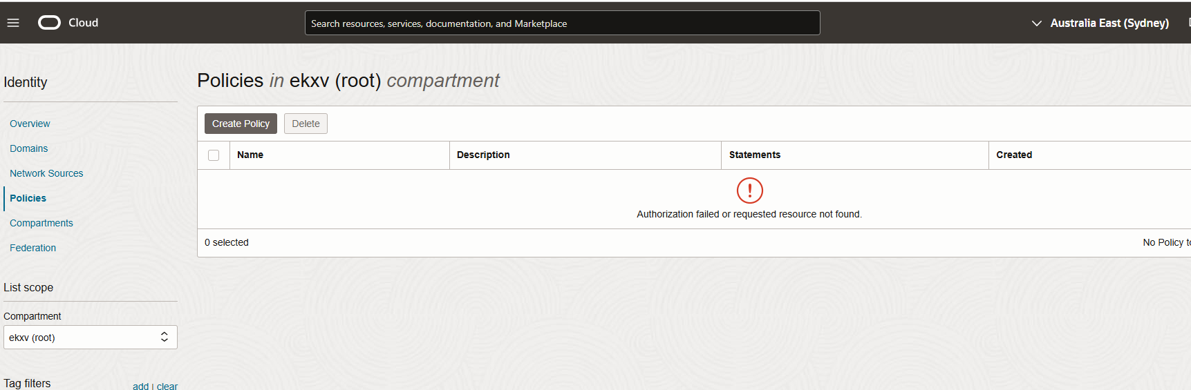 Can not create Policy to process P2T — Cloud Customer Connect