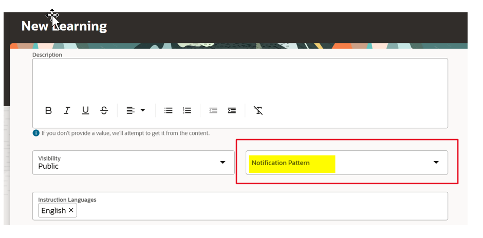 OLC - Notification pattern code in self paced learning — Cloud Customer ...
