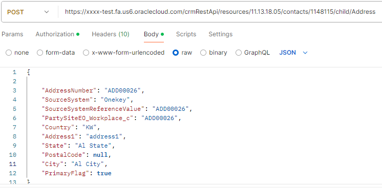 query to get address number via SourceSystem and ...