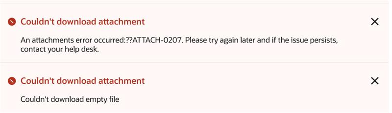 An attachments error occurred:??ATTACH-0207. — Cloud Customer Connect