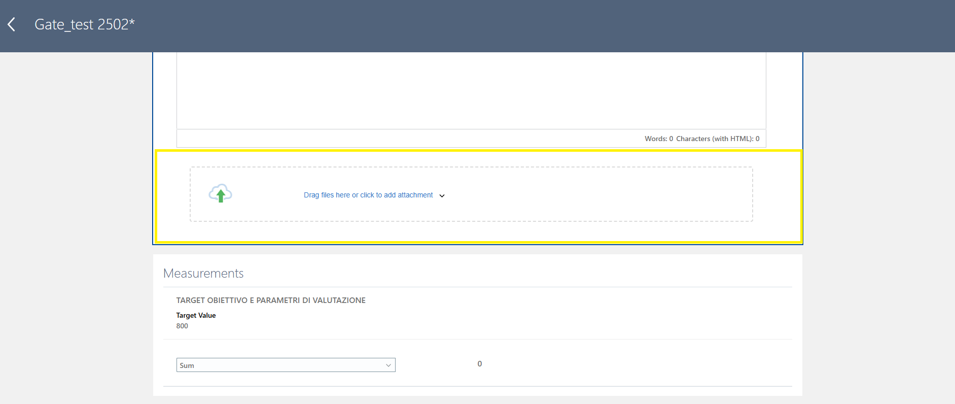 Attachments in "Basic info" Section - Goal plan — Cloud Customer Connect