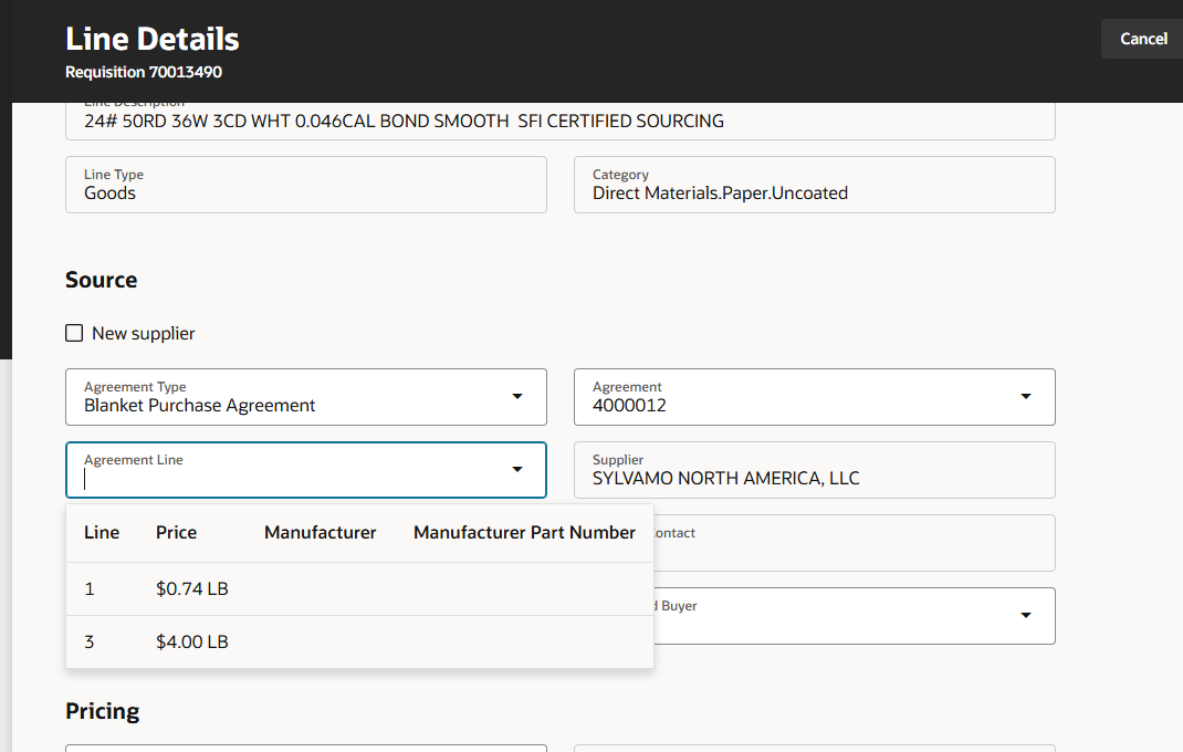 25A Specify a Start Date for Blanket Purchase Agreement Lines- cannot ...
