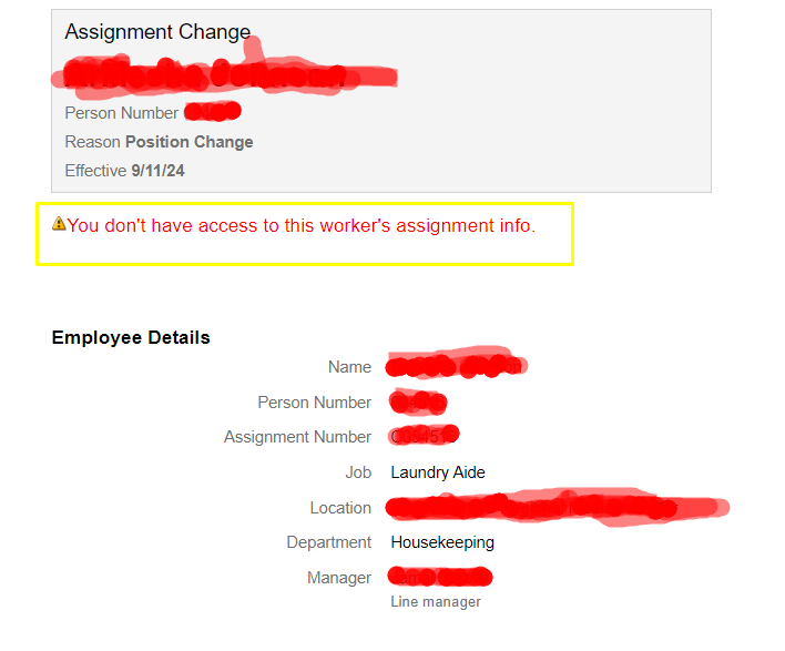 Change Assignment Signs Popup an error message in notification of change assignment — Cloud ...