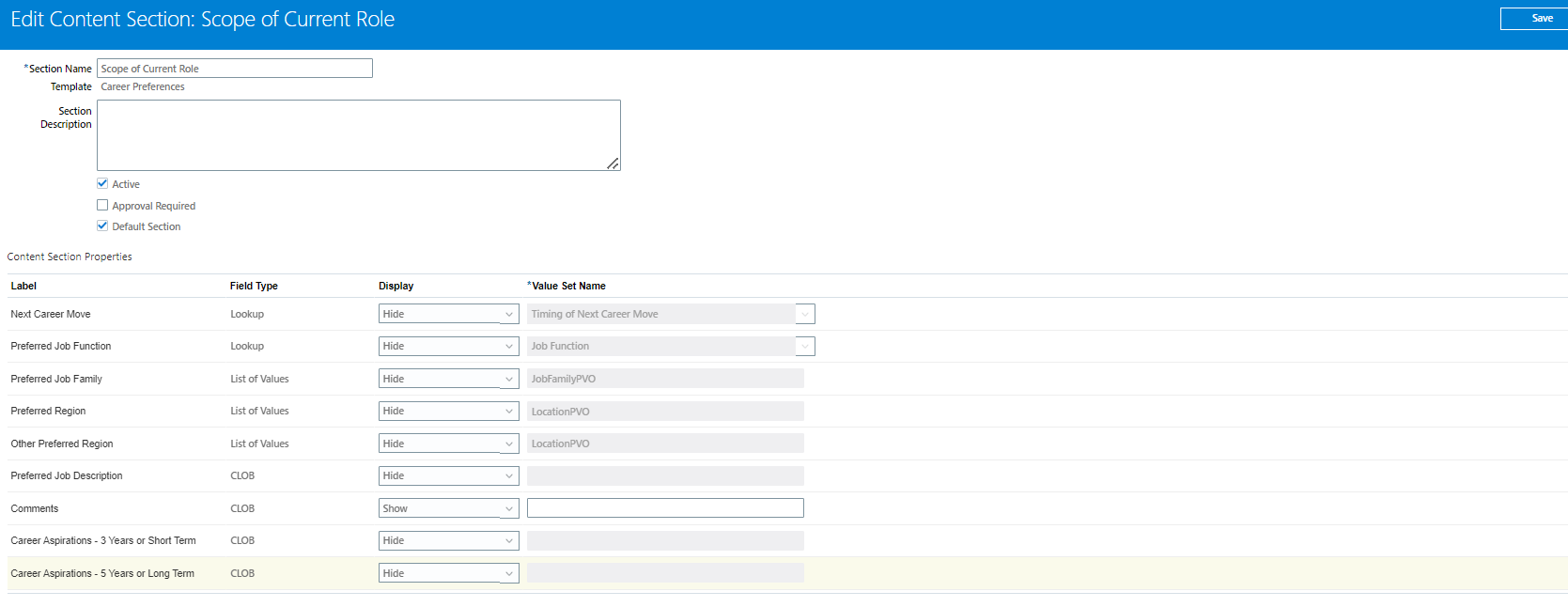 Fields visible even after marking them as "Hide" — Cloud Customer Connect