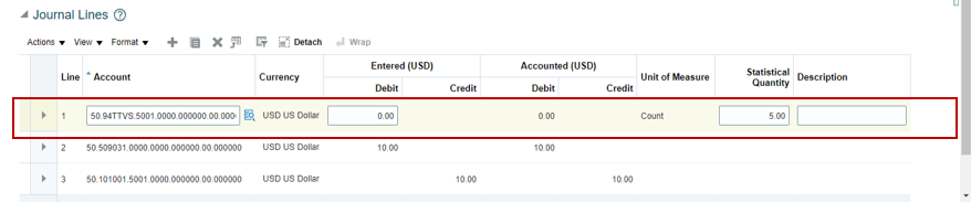 One journal for financial and statistical data — Cloud Customer Connect