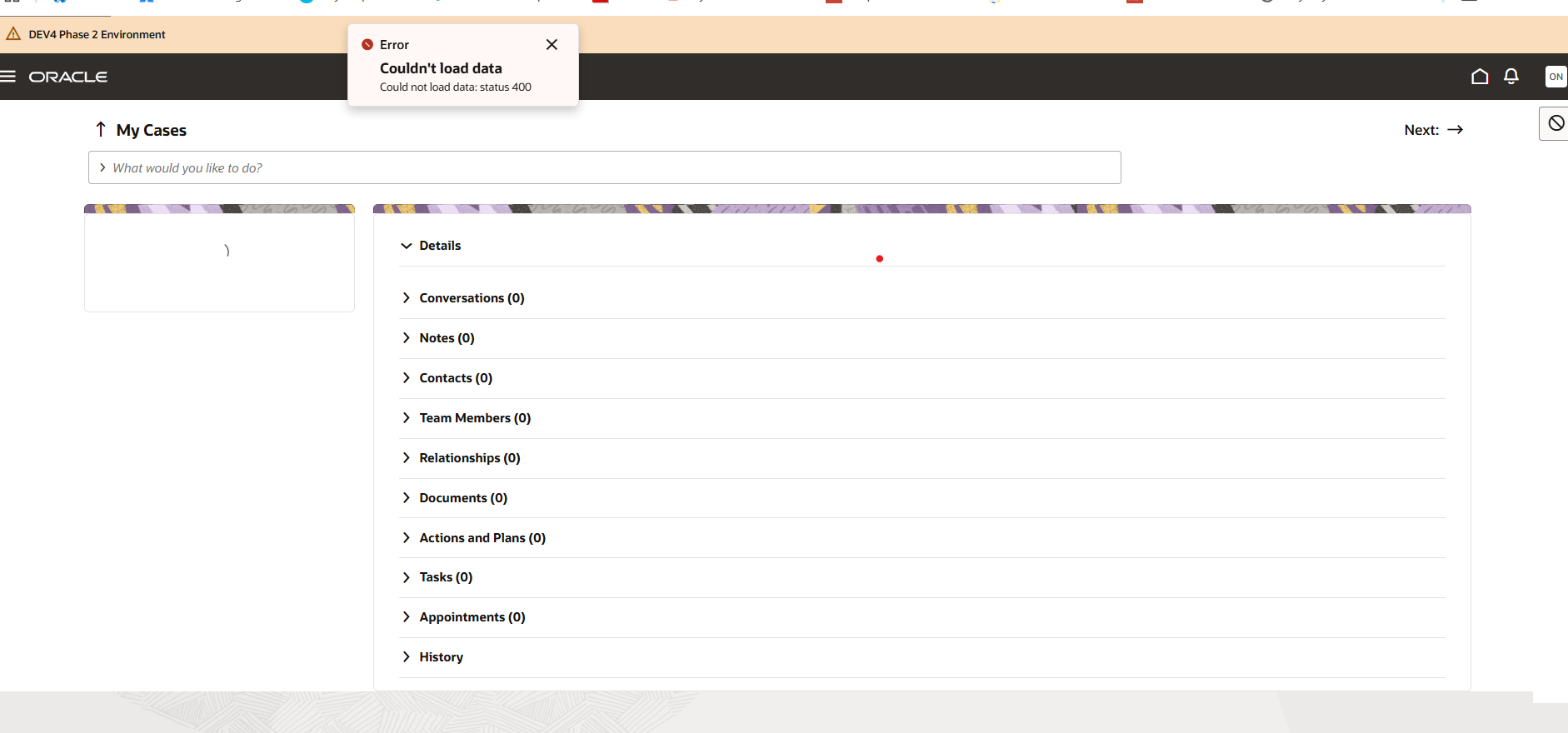 Visual Builder Error when I try and preview — Cloud Customer Connect