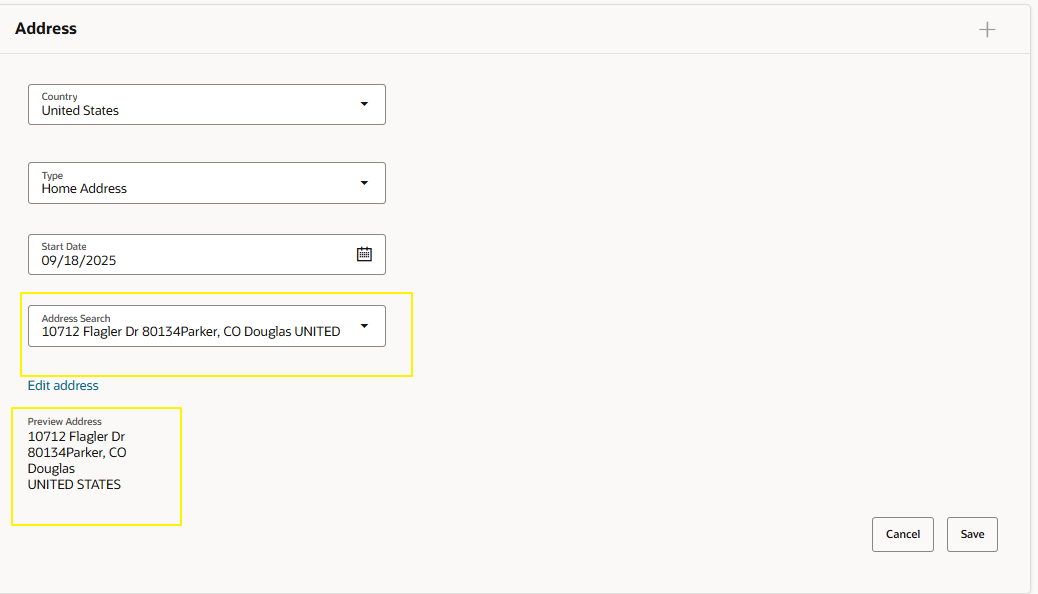 How To Get Address Changing Address Search Format Displayed in Search and Preview — Cloud ...