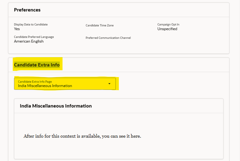 Candidate Profile Page Redwood — Cloud Customer Connect