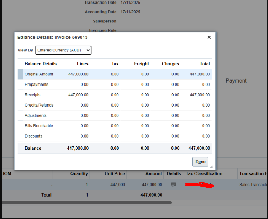 We have noticed a discrepancy with the total balance on Invoice. The ...