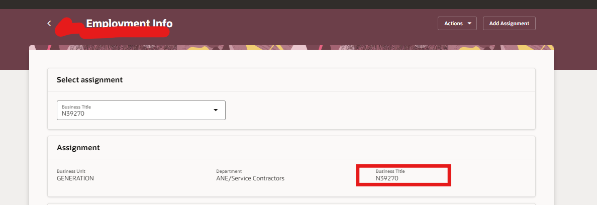 change default value of Business Title Field — Cloud Customer Connect
