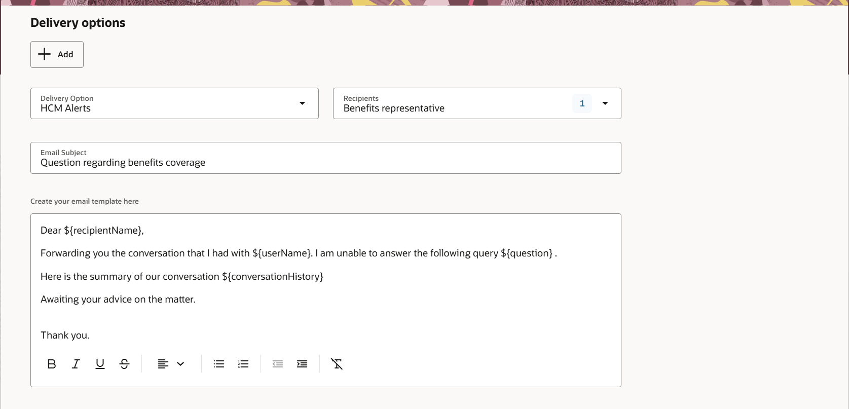 AI Agent HCM Alert feature is not working as expected. — Cloud Customer ...
