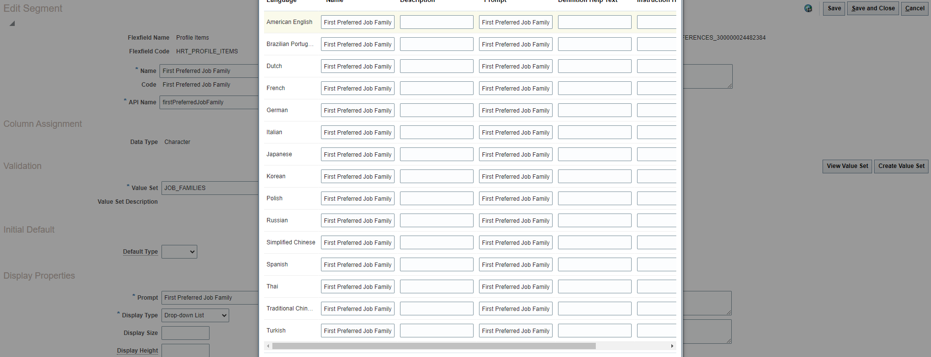 Load Descriptive Flexfield Segment Translations — Cloud Customer Connect