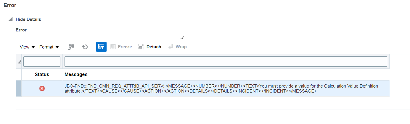 Error when creating Absence Element — Cloud Customer Connect