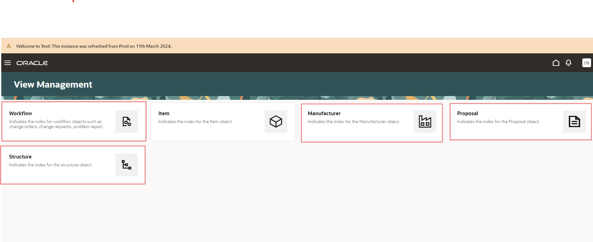 How to remove the tile from View Management Page under Redwood feature ...