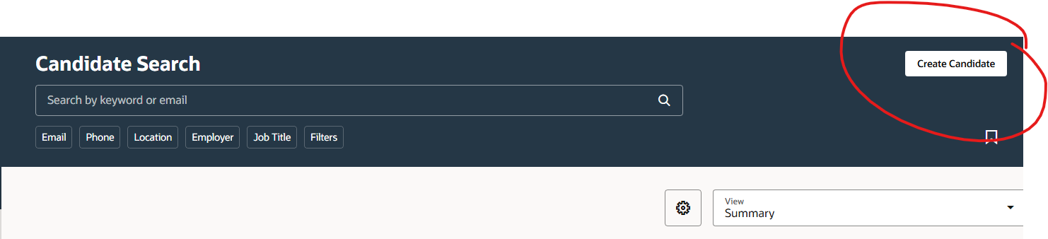 Create candidate page not opening when trying to add candidate — Cloud ...