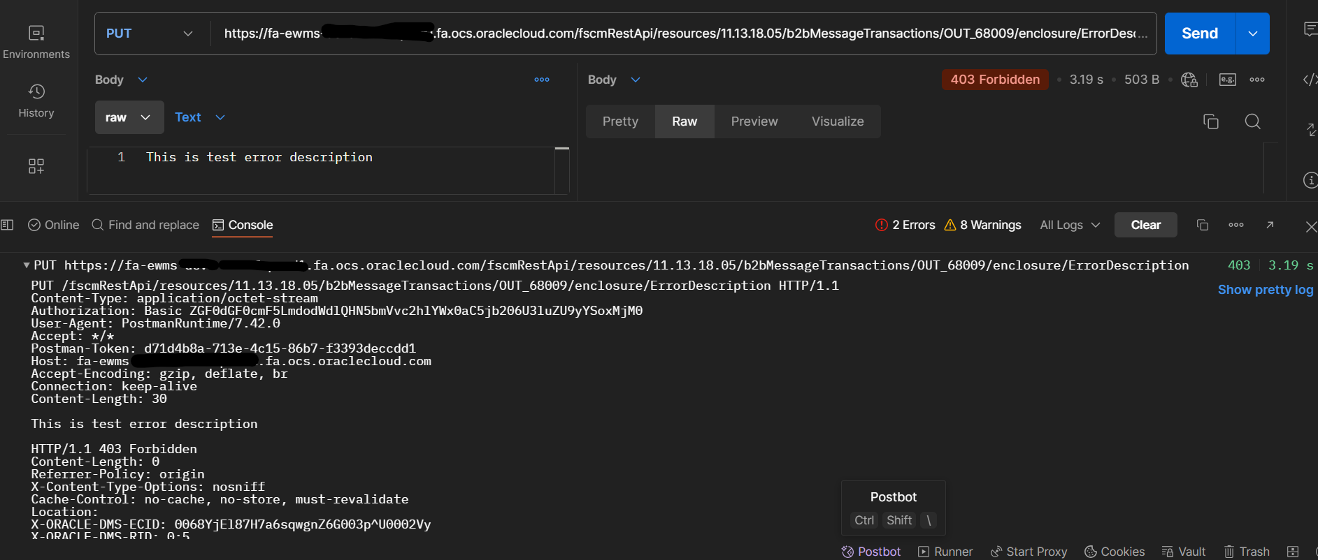 How to replace the standard errorDescription in B2B Message Transaction ...