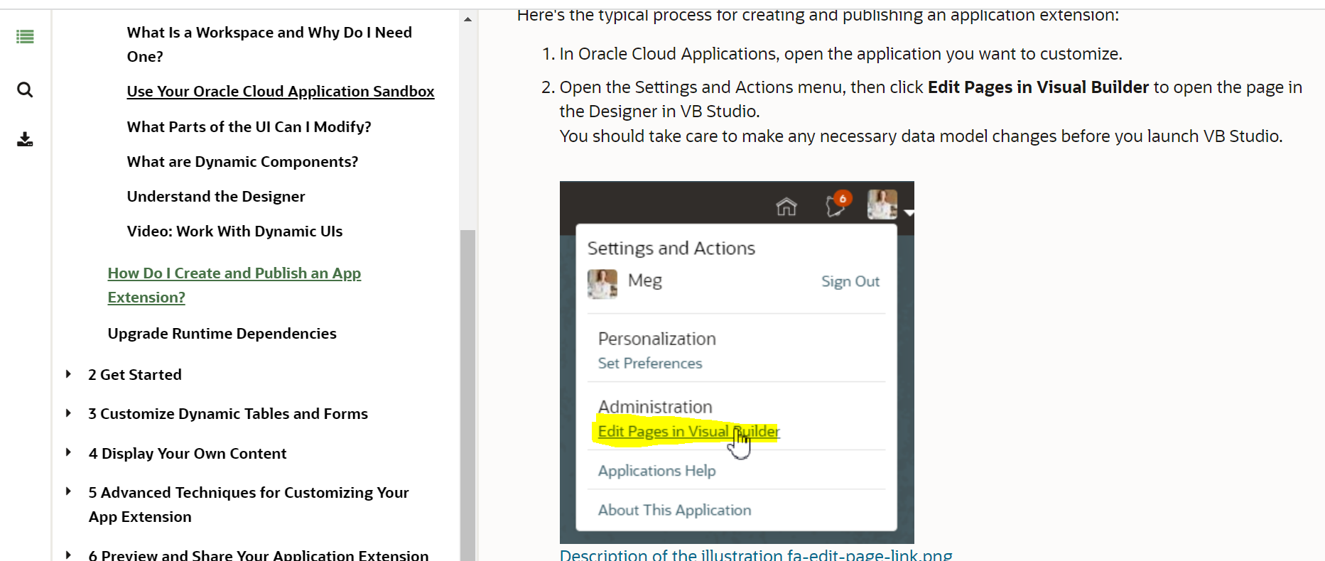 Edit Pages in Visual Builder option not available for use — Cloud ...