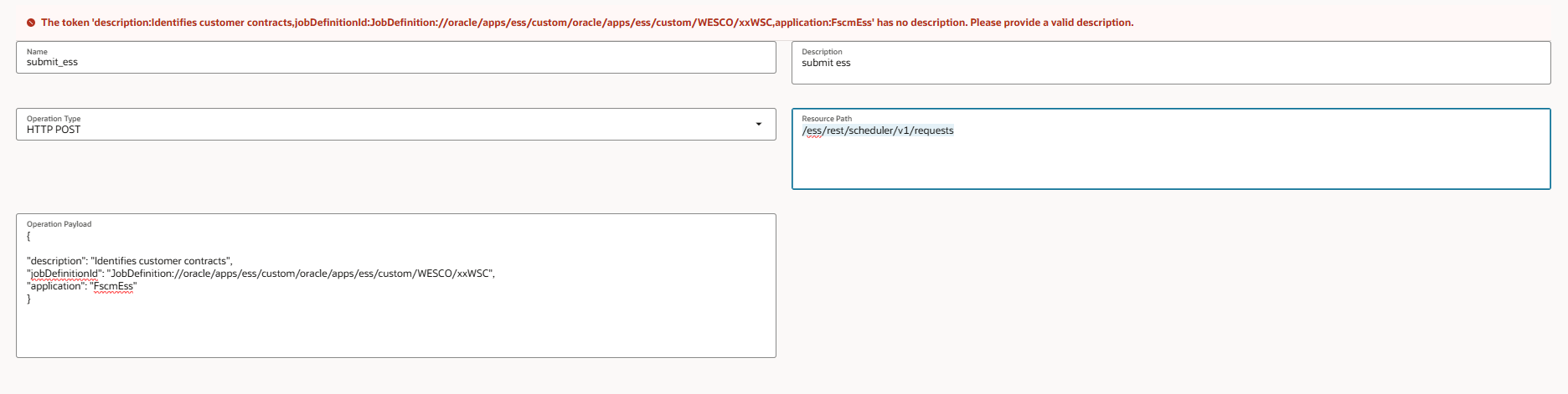 Job Agent Error AI Agent Business Object is giving error while trying to create submit ...