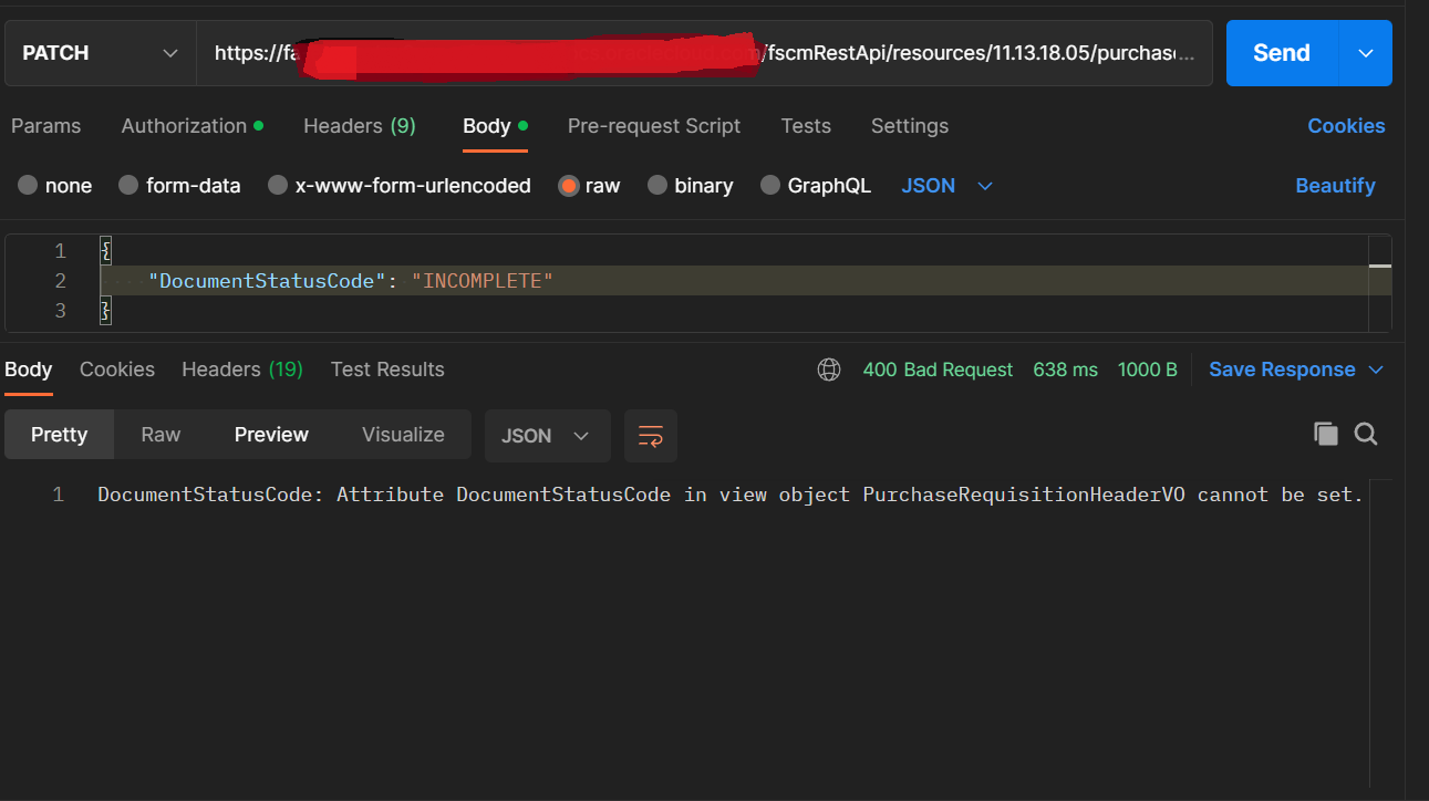 Is there any Rest Api to update status of approved Requisitions to ...
