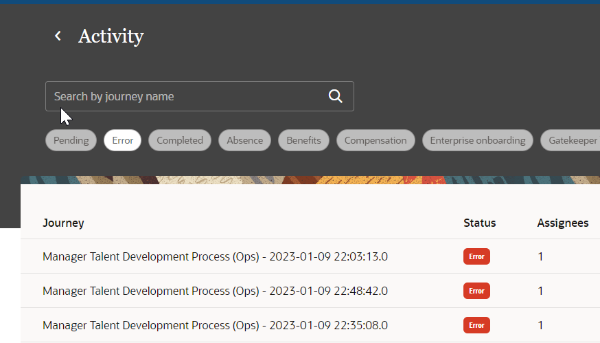 Manually Assigned Journey Errors Out — Cloud Customer Connect