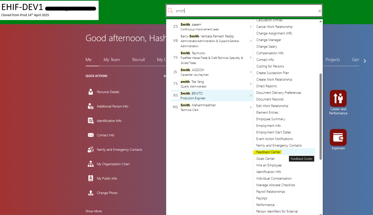 25B Feedback Center stating access denied via Global Search — Cloud ...