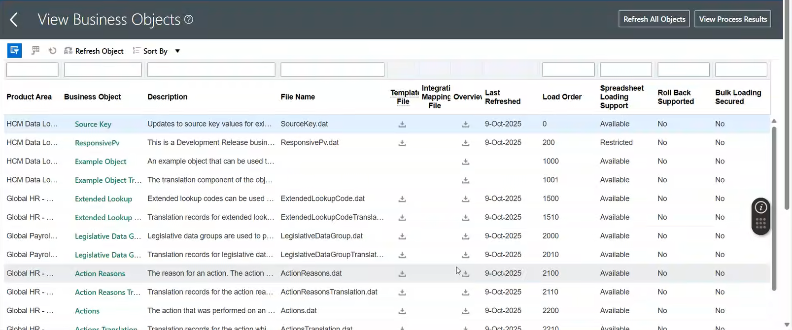 REST API to fetch HDL View business Objects details — Cloud Customer ...