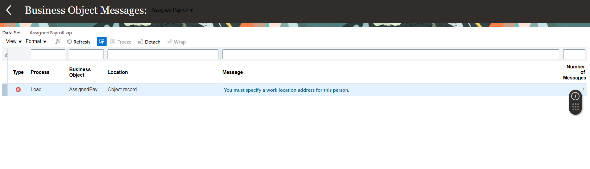 Can we load payroll relationship without employee work location — Cloud ...