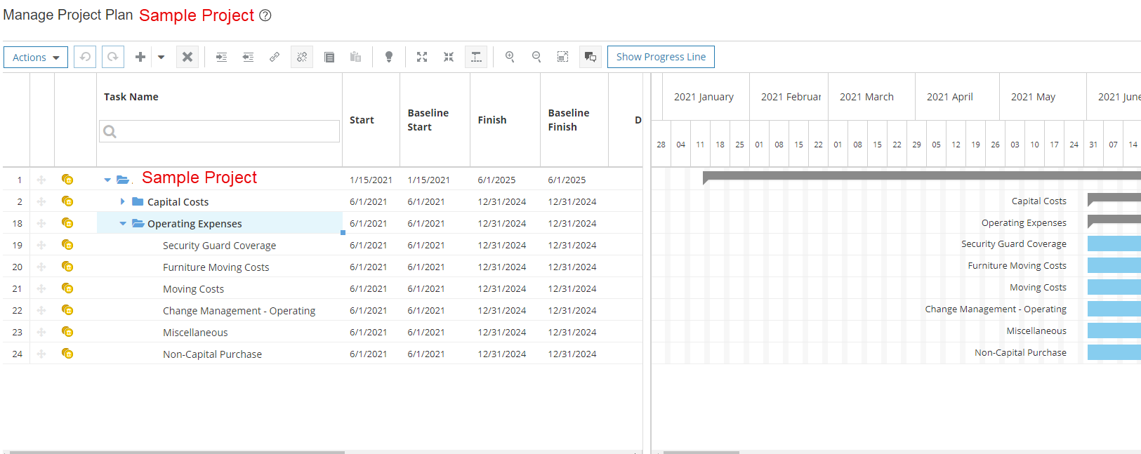 Is it possible to have separate tasks between PFM and Project ...