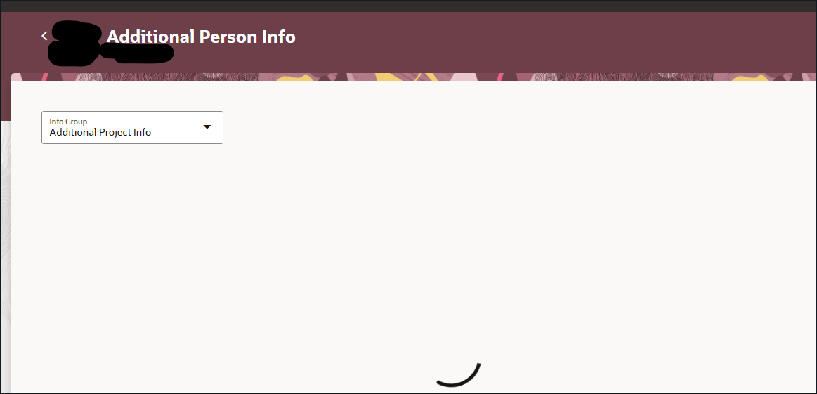 The additional person info page continue loading for some employees in ...