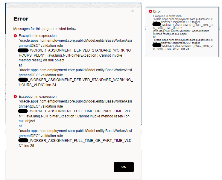 java.lang.NullPointerException error in Change Working Hours — Cloud ...