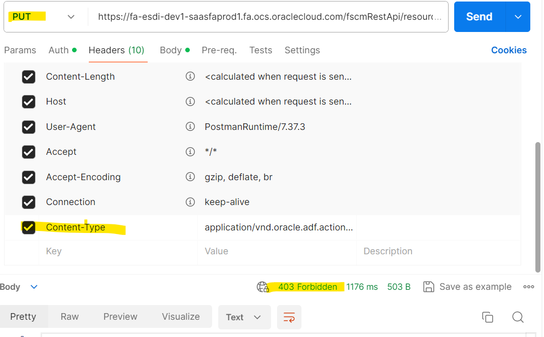 PO Close Rest Api not working — Cloud Customer Connect