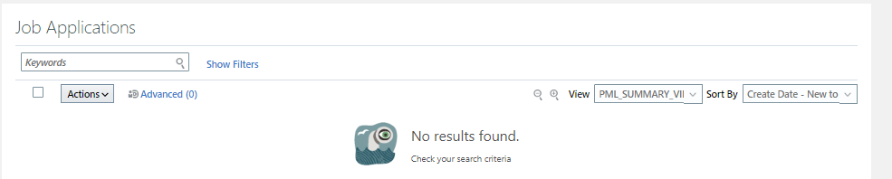 unable to view applicants in job requisition — Cloud Customer Connect