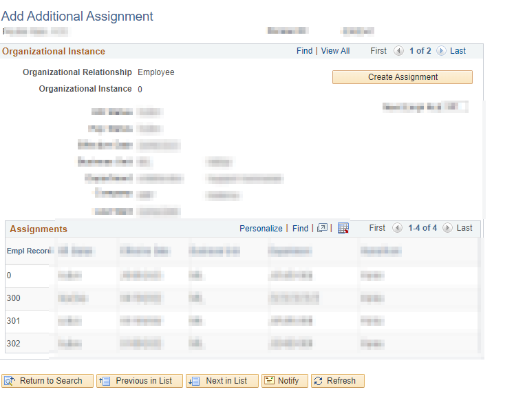 Assignment Number is unique while Employment Record on PeopleSoft is ...