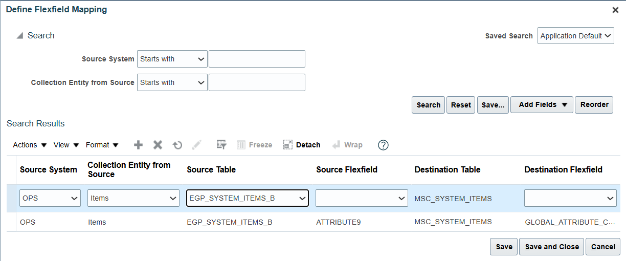 Define attribute mapping with Extensible Flexfield — Cloud Customer Connect
