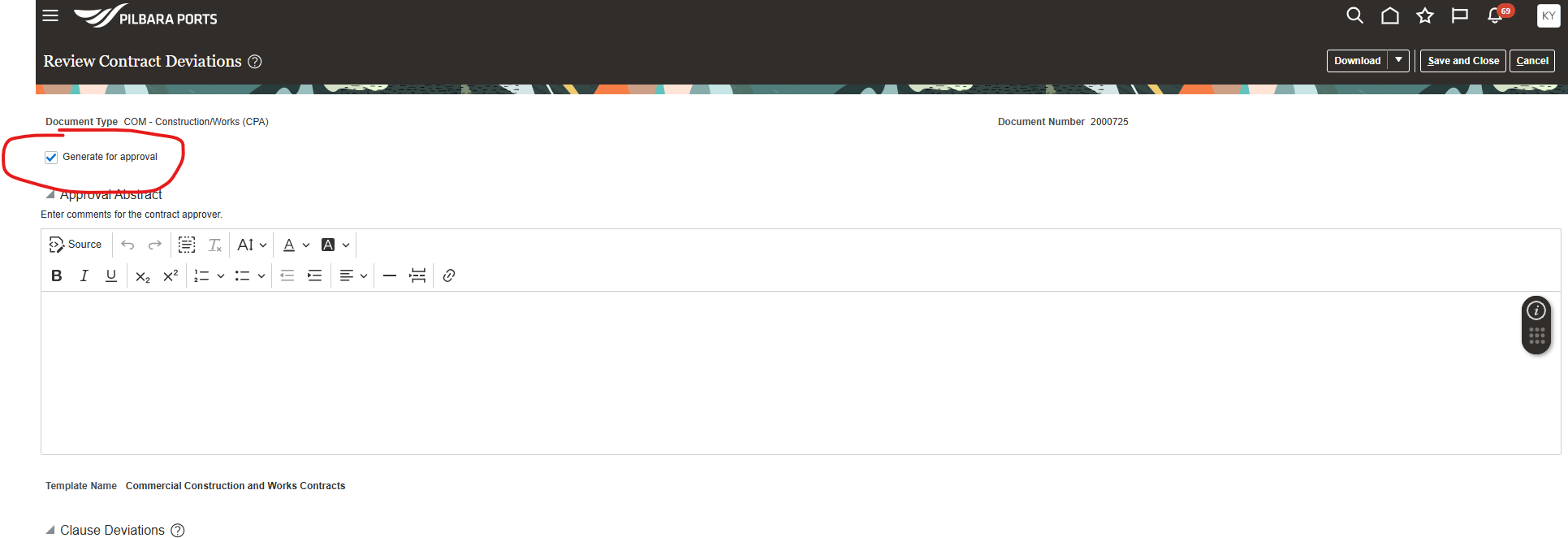 Mass Update for Generate for Approval checkbox in Review Contract ...