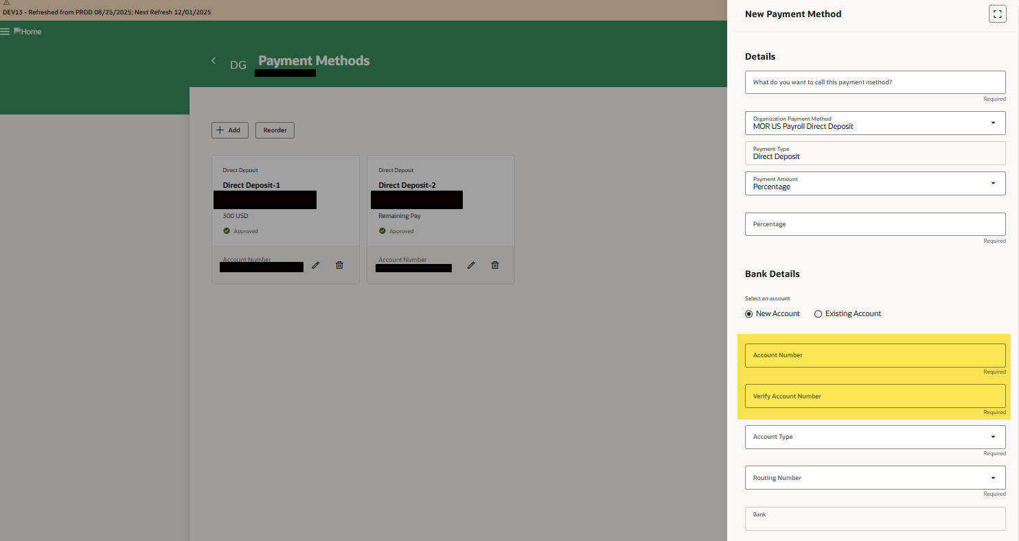 Payment Method Account Number Verification for Embedded Journey Task ...