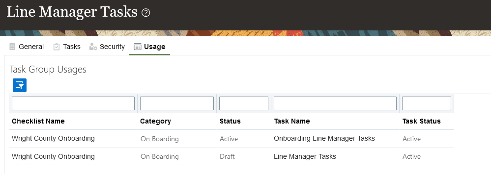 Tasks Groups for Onboarding Category not populating upon adding a ...