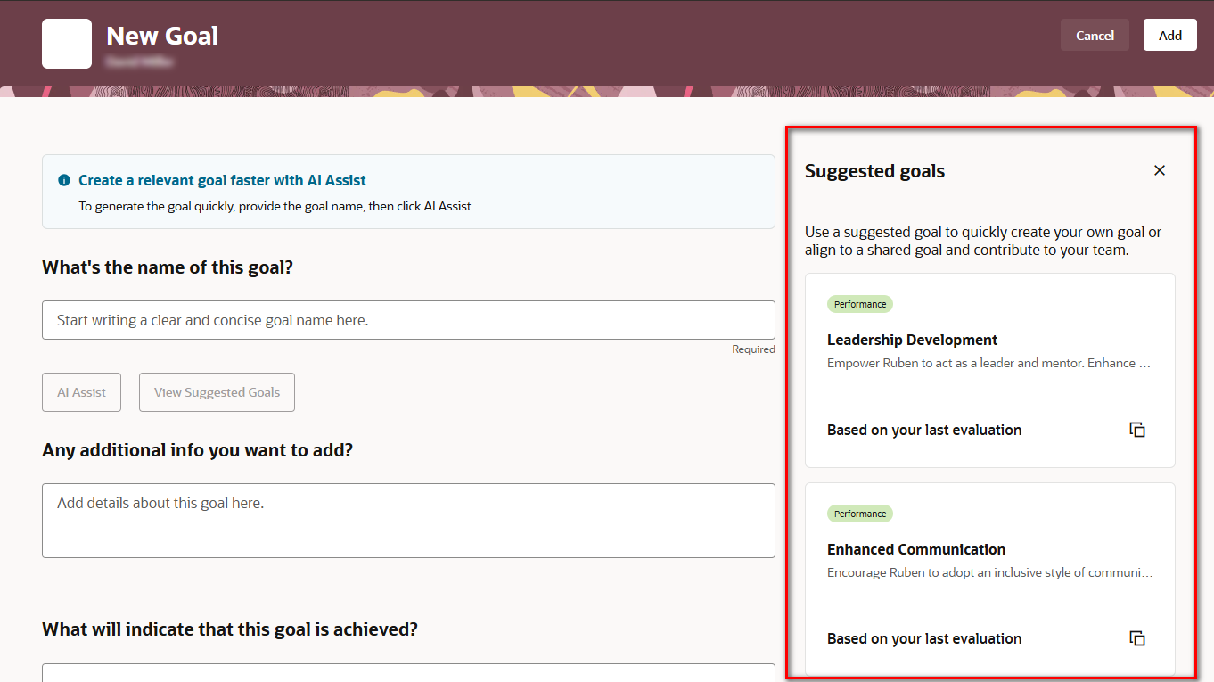 Search filter for Suggested Goals in Goal Creation page — Cloud ...