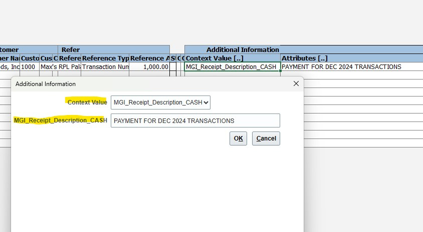Uploaded context value attributes did not reflect in the receipt ...