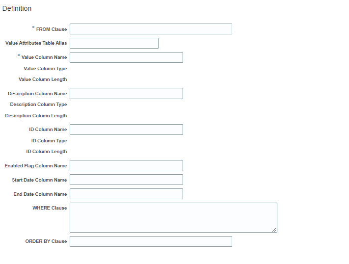 Create value set for table validation type — Cloud Customer Connect